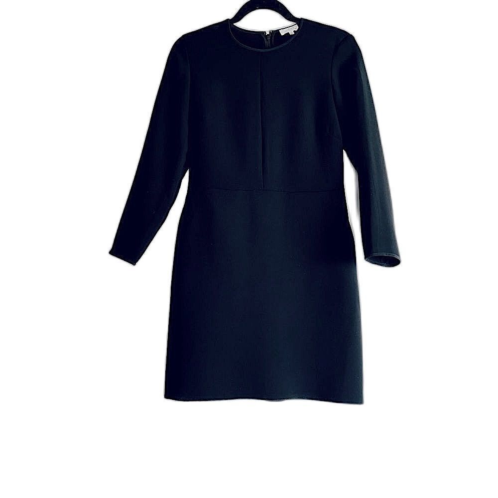 Aritzia Wilfred Vilard Sheath Dress 3/4 Sleeve Pockets Back Zipper Black Size 6 - Picture 5 of 9